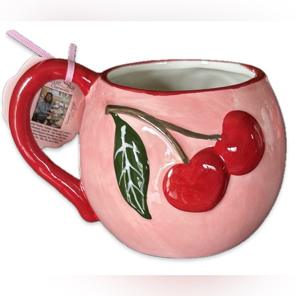 Blue Sky Clayworks Cherry Mug by designer Heather Goldminc - Picture 2 of 8